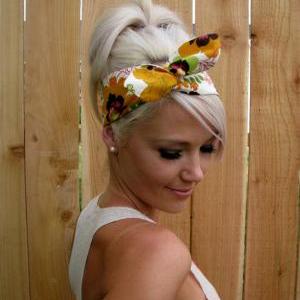 Vintage Inspired Pin Up Dolly Bow Headband With Easy Twist Wire on Luulla