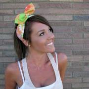Vintage Inspired Pin Up Dolly Bow Headband With Easy Twist Wire in Designer Fabric