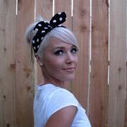 Vintage Inspired Pin Up Dolly Bow Headband With Easy Twist Wire
